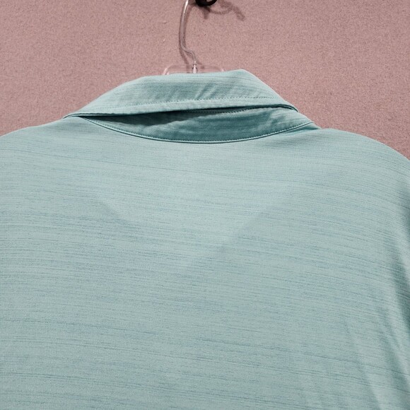 Reebok Shirt Mens 3XL XXX Turquoise Blue Solid Polo Speedwick Short Sleeve - Picture 11 of 15